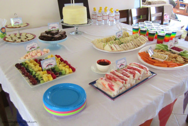 Food Party Ideas For Adults
 Learn with Play at Home Rainbow Birthday Party Ideas