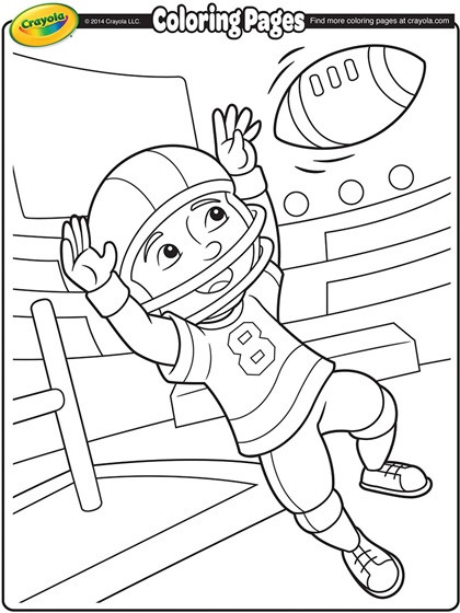 Football Coloring Pages Printable
 Football Wide Receiver Coloring Page