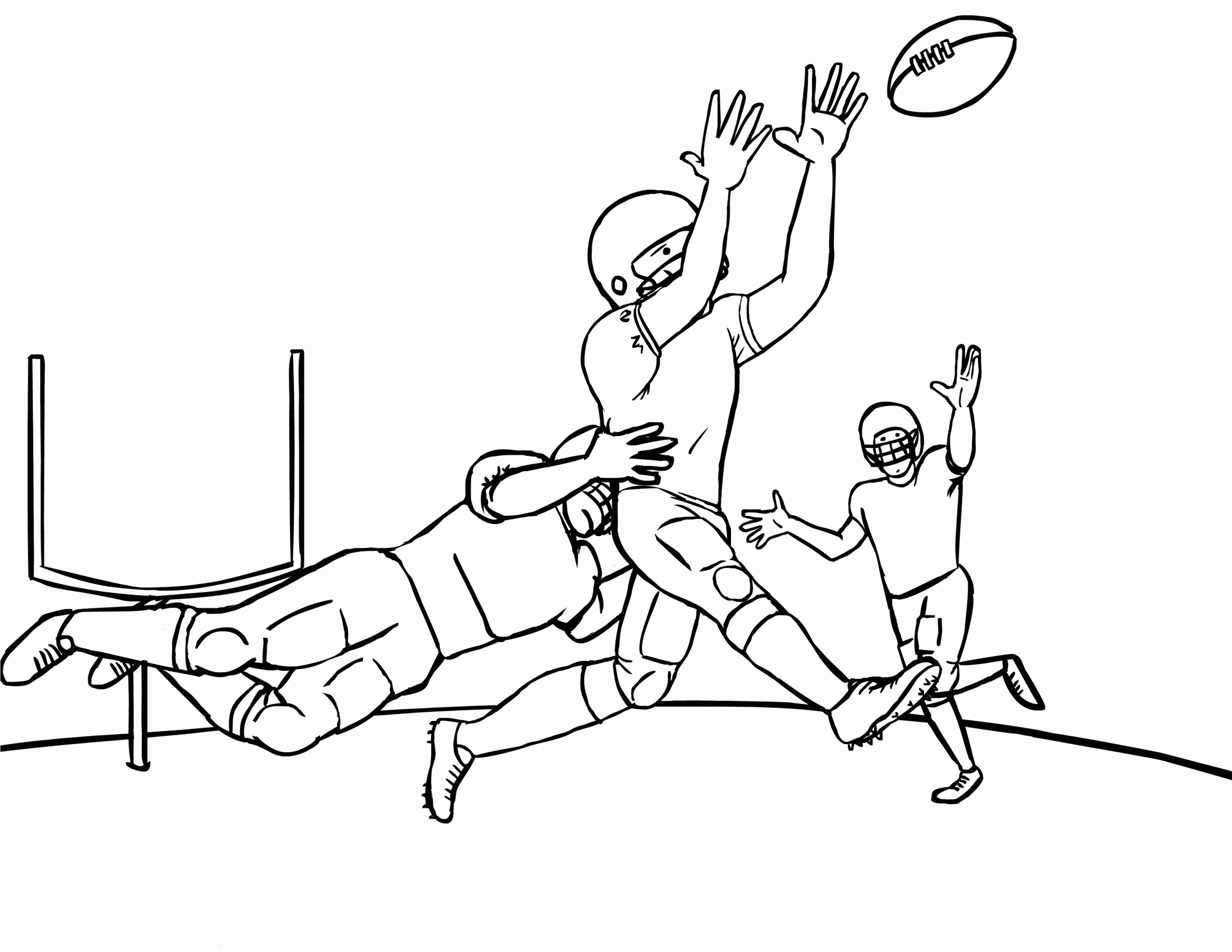 Football Coloring Pages Printable
 Free Printable Football Coloring Pages for Kids Best