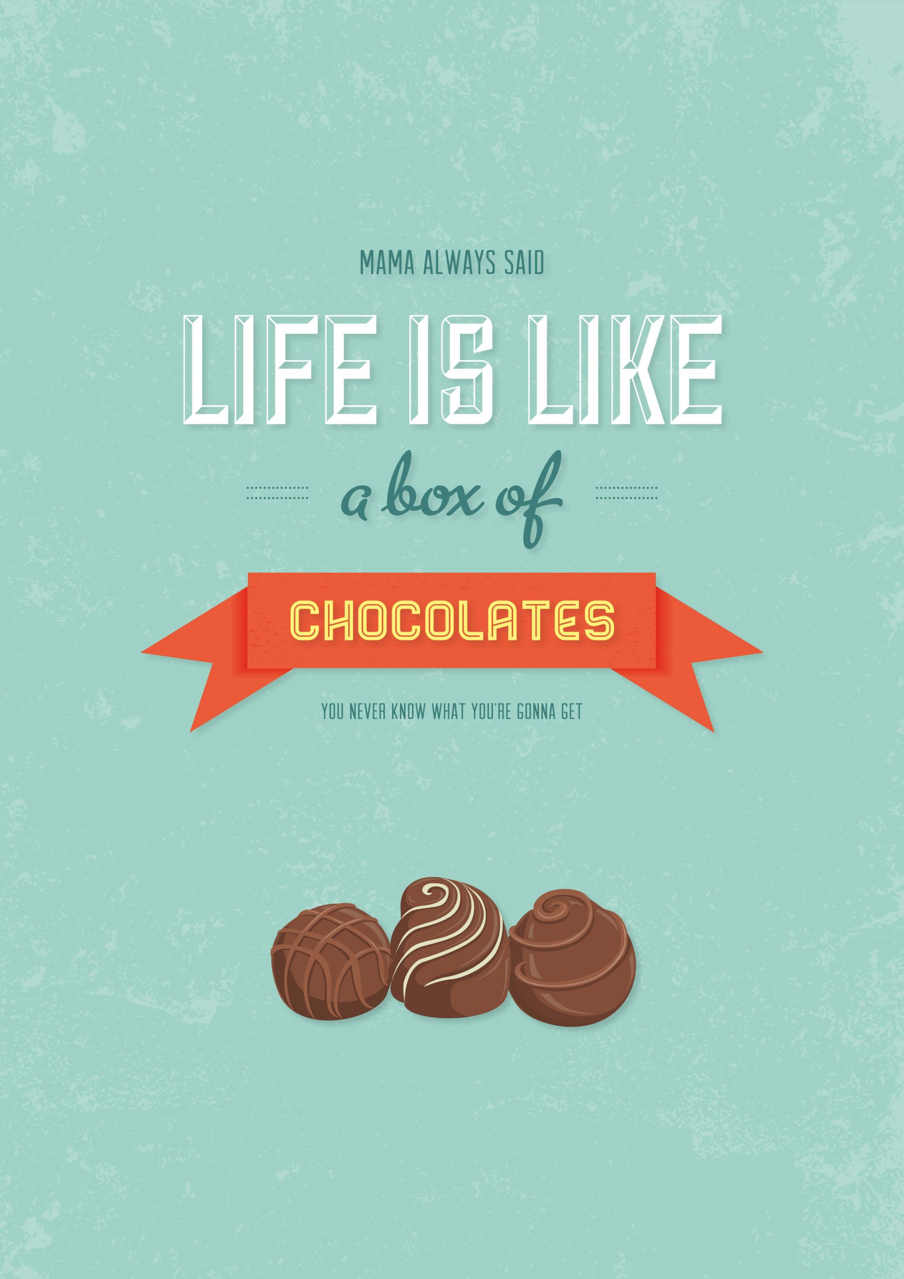 Forrest Gump Life Is Like A Box Of Chocolates Quote
 Quotes Types Candy QuotesGram