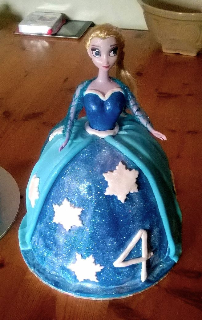Four Year Old Birthday Party
 My own attempt at a Frozen Elsa cake for a cute 4 year old