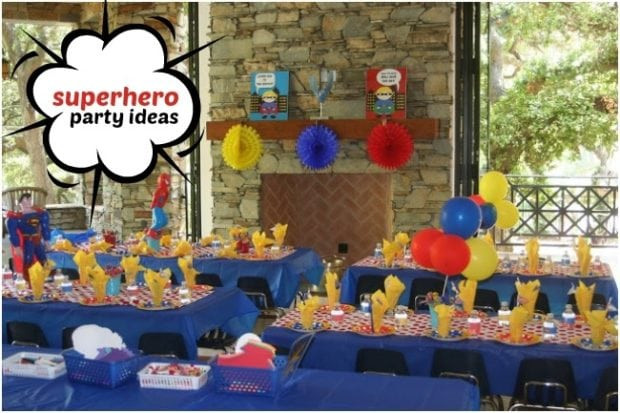 Four Year Old Birthday Party
 Superhero Themed Birthday Party for 4 Year Old Boys