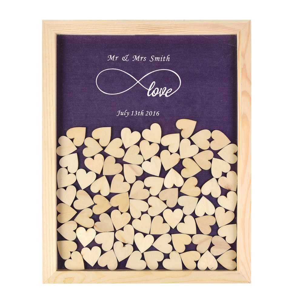 Frame Guest Book Wedding
 Personalized Multi Colors Rustic Drop Top Wooden Wedding