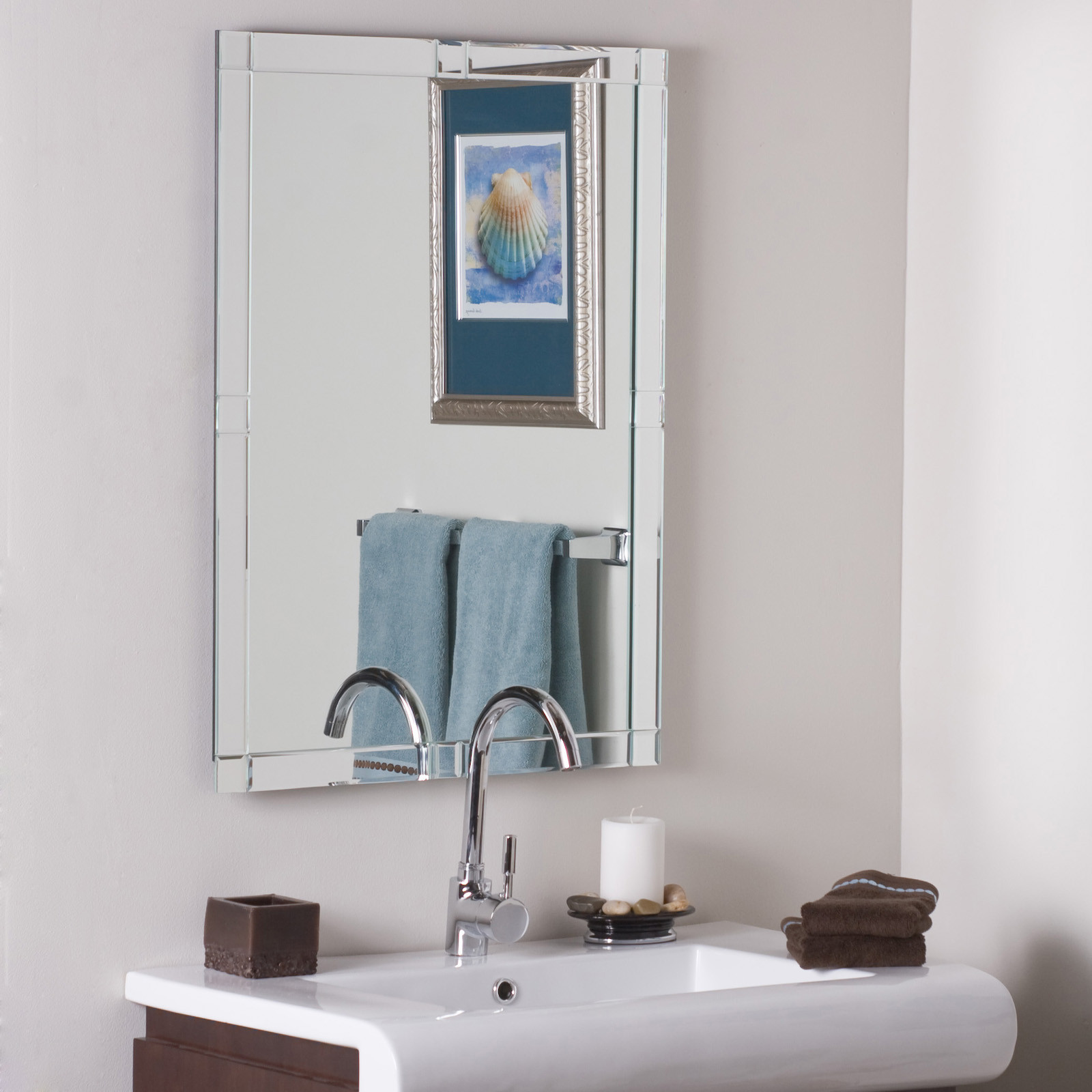 Frameless Beveled Bathroom Mirror
 Frameless Beveled Mirror in Frameless Mirrors