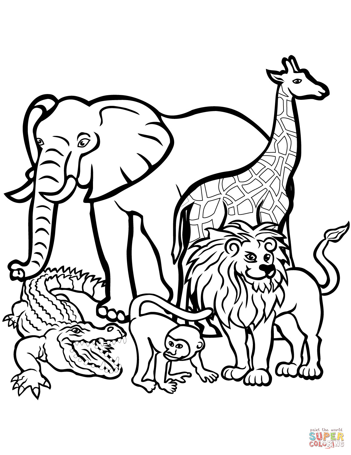 Free Animal Coloring Pages For Kids
 African Animals coloring page