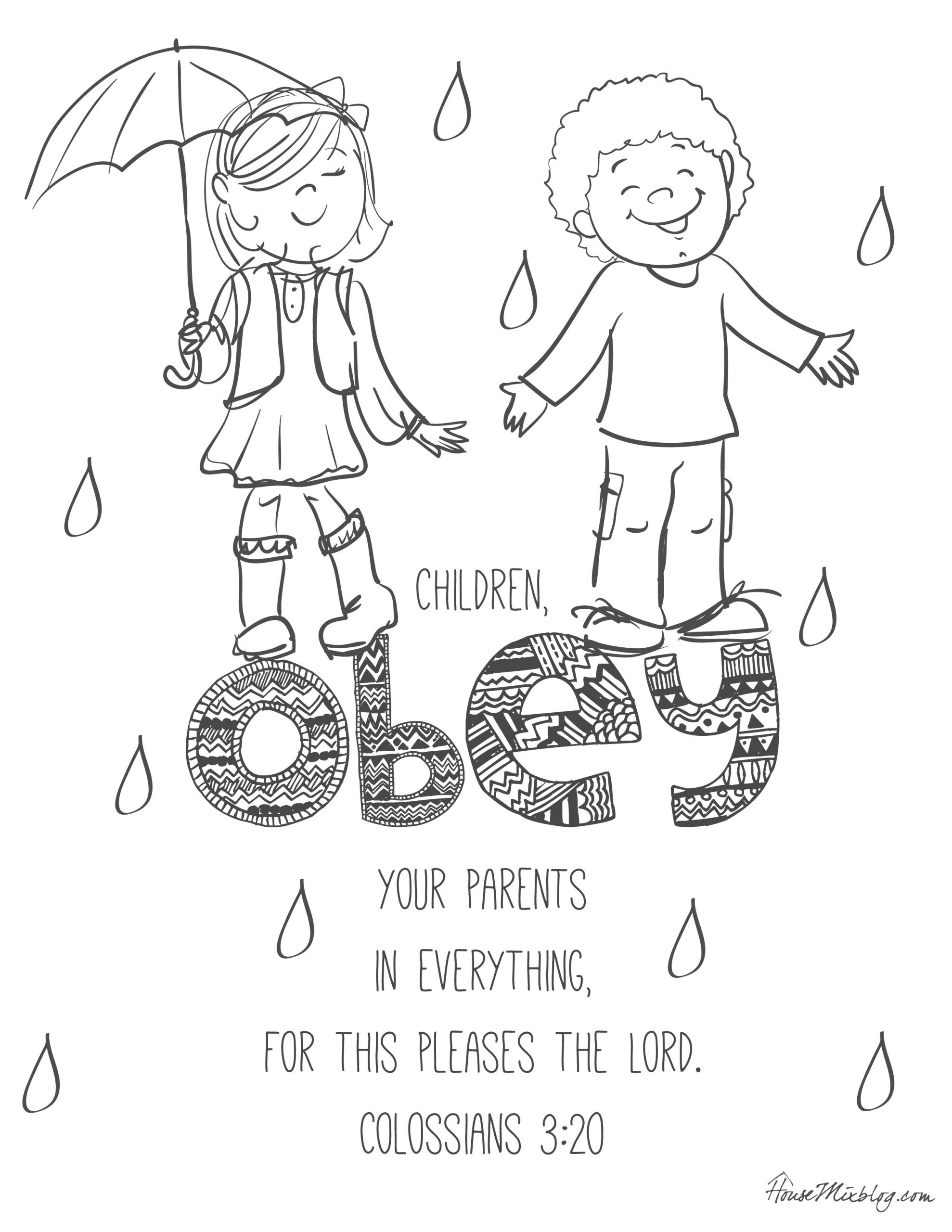 Free Bible Coloring Pages For Kids
 11 Bible verses to teach kids with printables to color