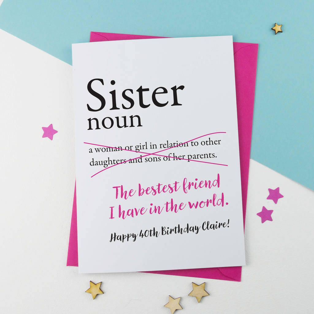 Free Birthday Cards For Sister
 sister birthday card personalised by a is for alphabet