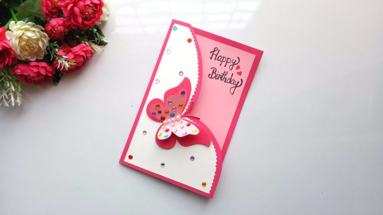 Free Birthday Greeting Cards
 Beautiful Handmade Birthday Card idea DIY GREETING cards