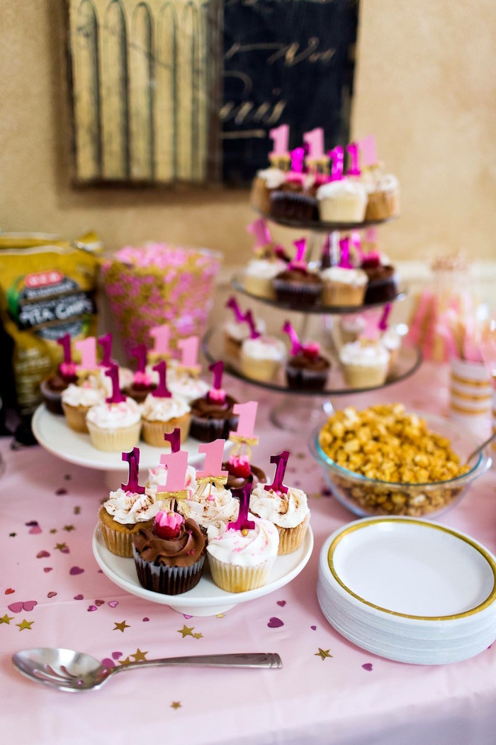 Free Birthday Party Ideas
 Kara s Party Ideas Pink & Gold Cancer Free 1st Birthday