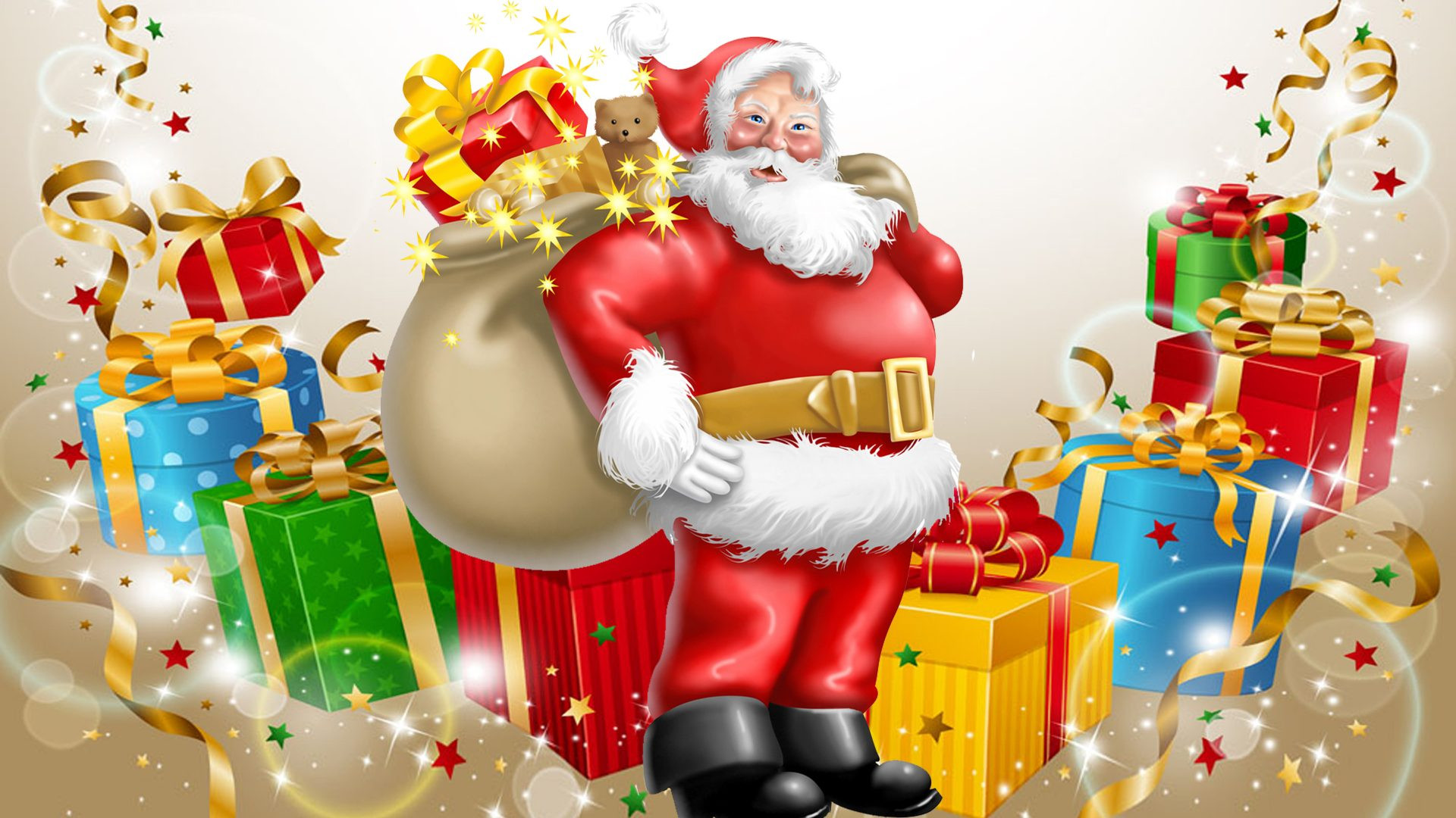 Free Christmas Gifts For Children
 Santa Claus Happy New Year And Merry Christmas Gifts For