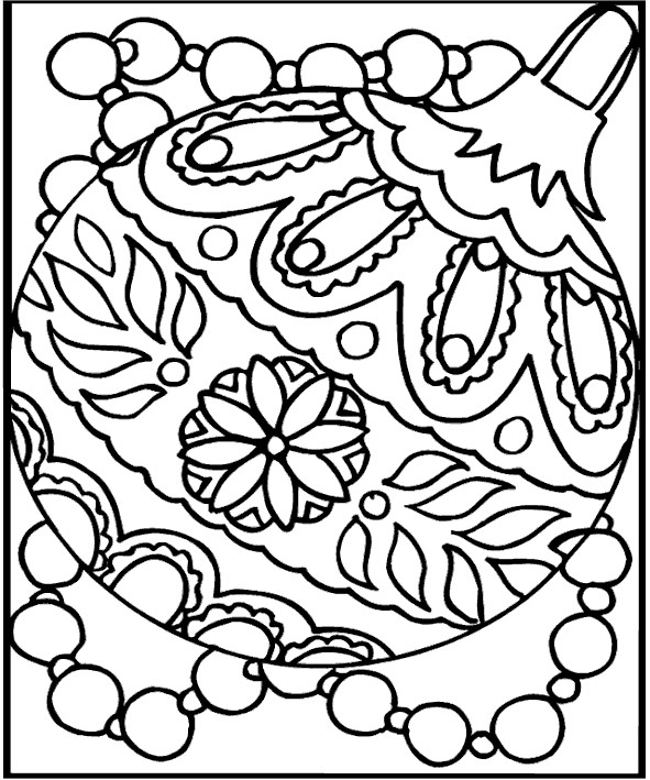 Free Christmas Printable Coloring Pages
 Christmas Ornaments Coloring Pages Christmas Ornament