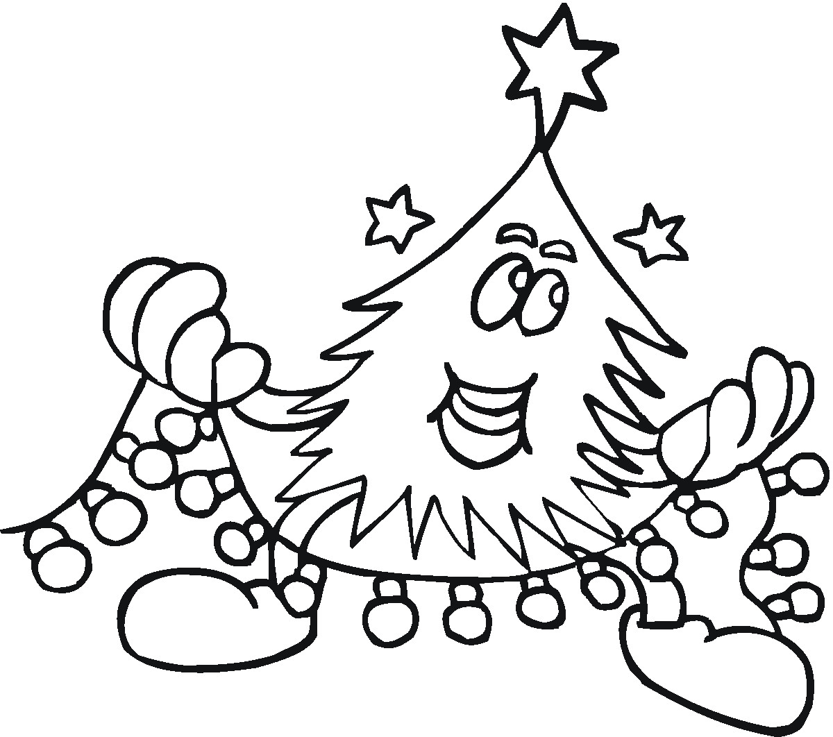 Free Christmas Printable Coloring Pages
 Christmas Tree Coloring Pages