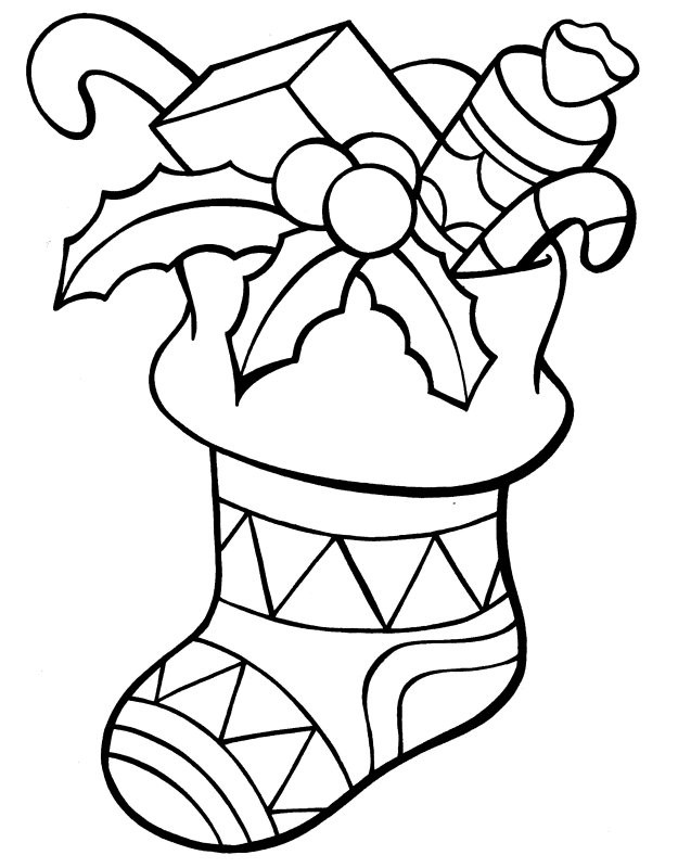 Free Christmas Printable Coloring Pages
 Christmas Stocking Coloring Pages