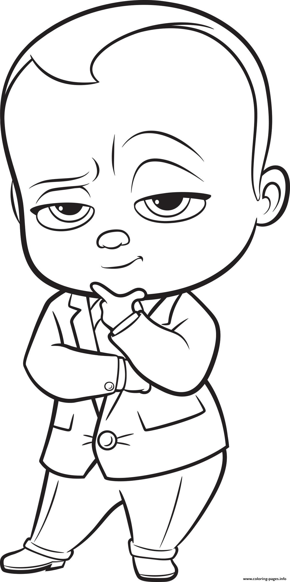 Free Coloring Pages For Kids To Print
 Print The Boss Baby colouring coloring pages in 2019