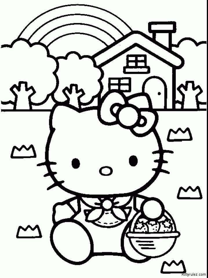 Free Coloring Pages For Kids To Print
 Thumbs Hello Kitty Coloring Draw 013 All Painters With