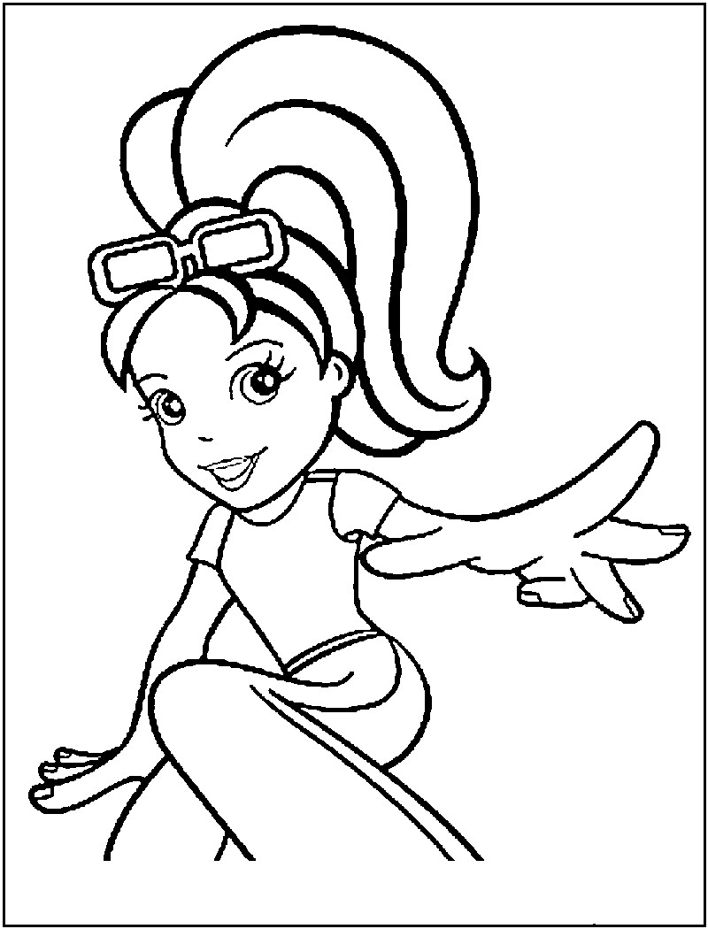 Free Coloring Pages For Kids To Print
 Desenhos para pintar da Polly