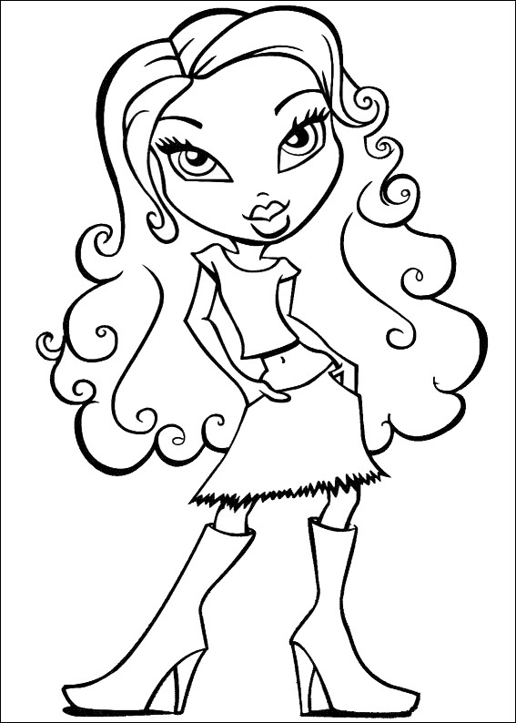 Free Coloring Pages Of Girls
 Bratz Coloring Pages For Girls Free Printable Coloring