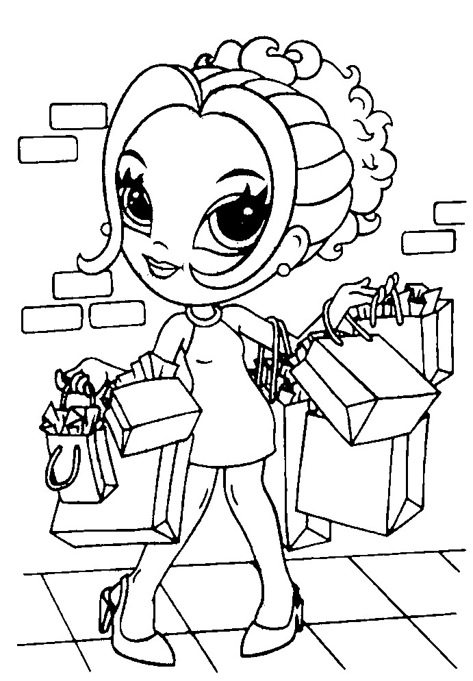 Free Coloring Pages Of Girls
 line Coloring Book Pages