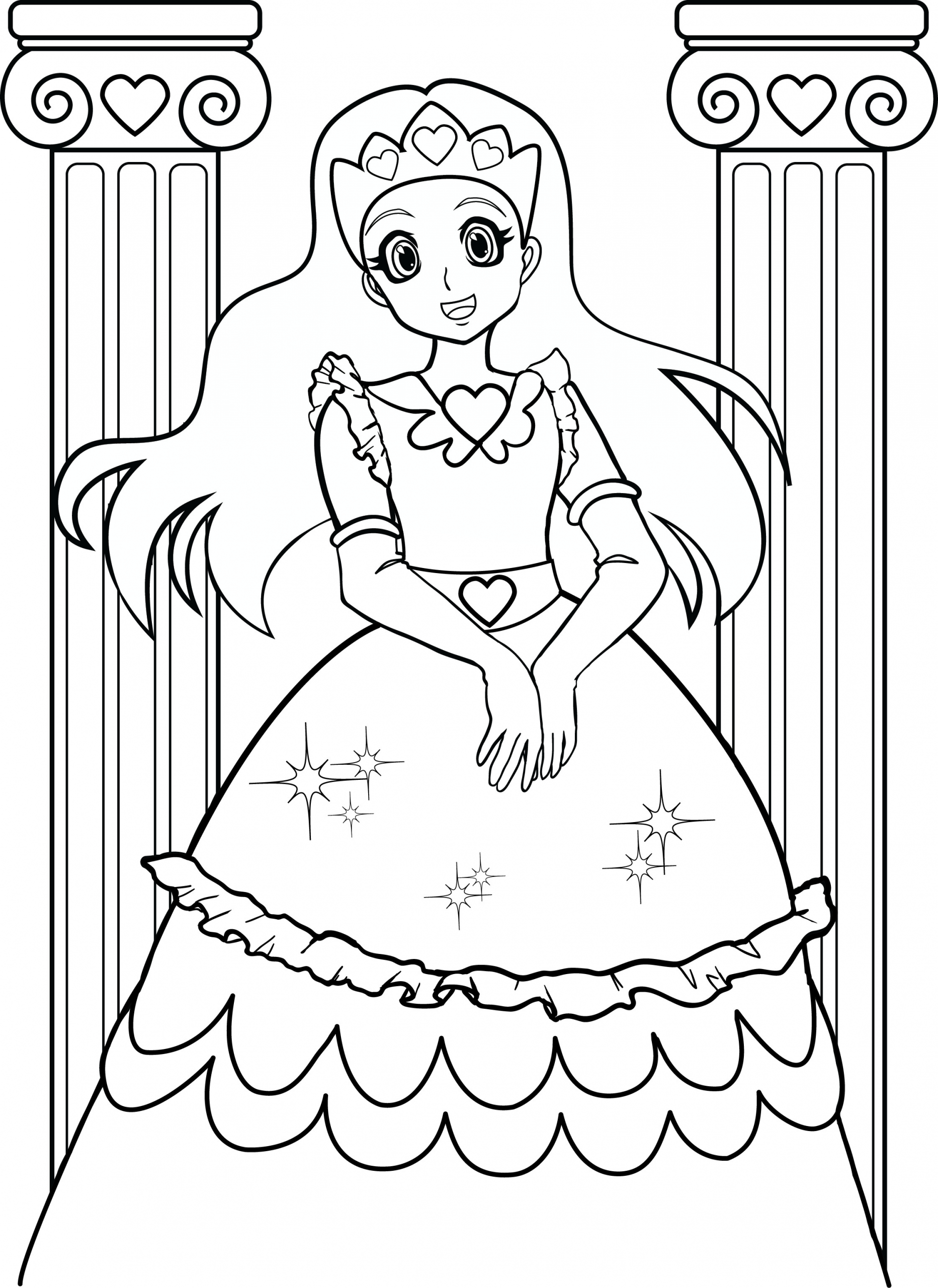 Free Coloring Pages Of Girls
 Coloring Pages For Girls 7