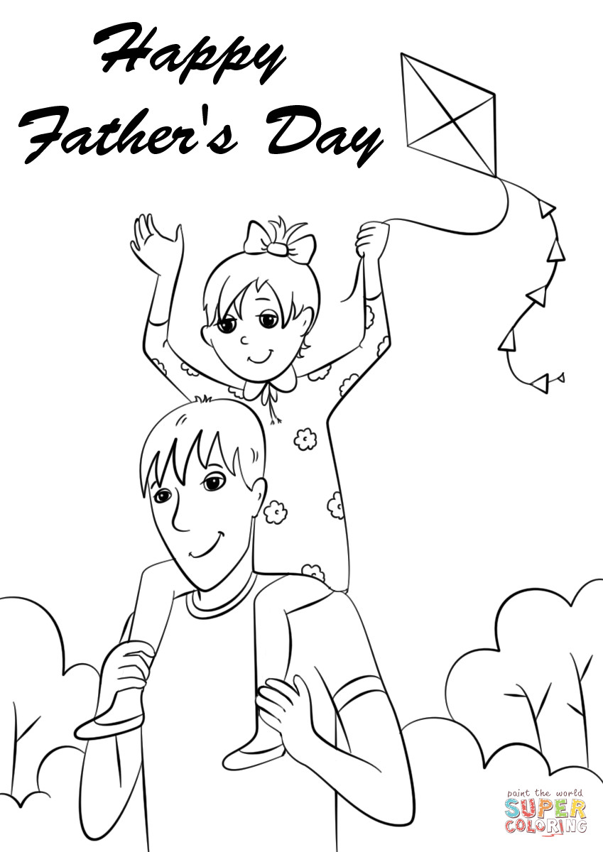 Free Father'S Day Coloring Pages Printable
 Happy Father s Day coloring page