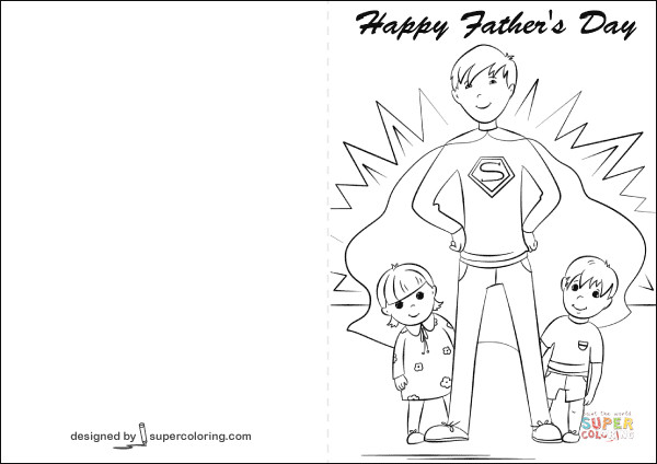 Free Father'S Day Coloring Pages Printable
 Happy Father s Day Card coloring page