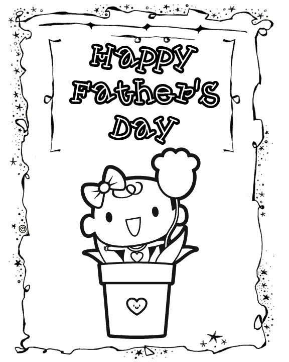 Free Father'S Day Coloring Pages Printable
 Happy Father s Day from daughter Free Printable Coloring