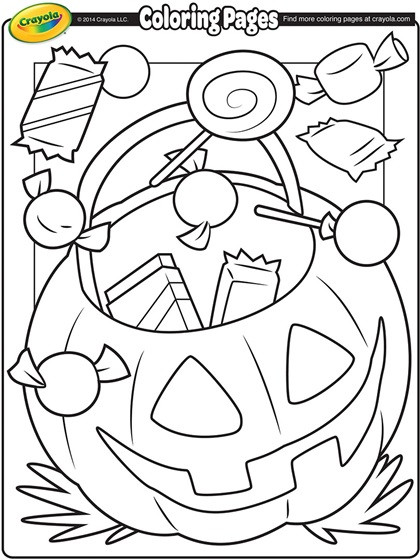 Free Halloween Printable Coloring Pages
 Halloween Treats Coloring Page