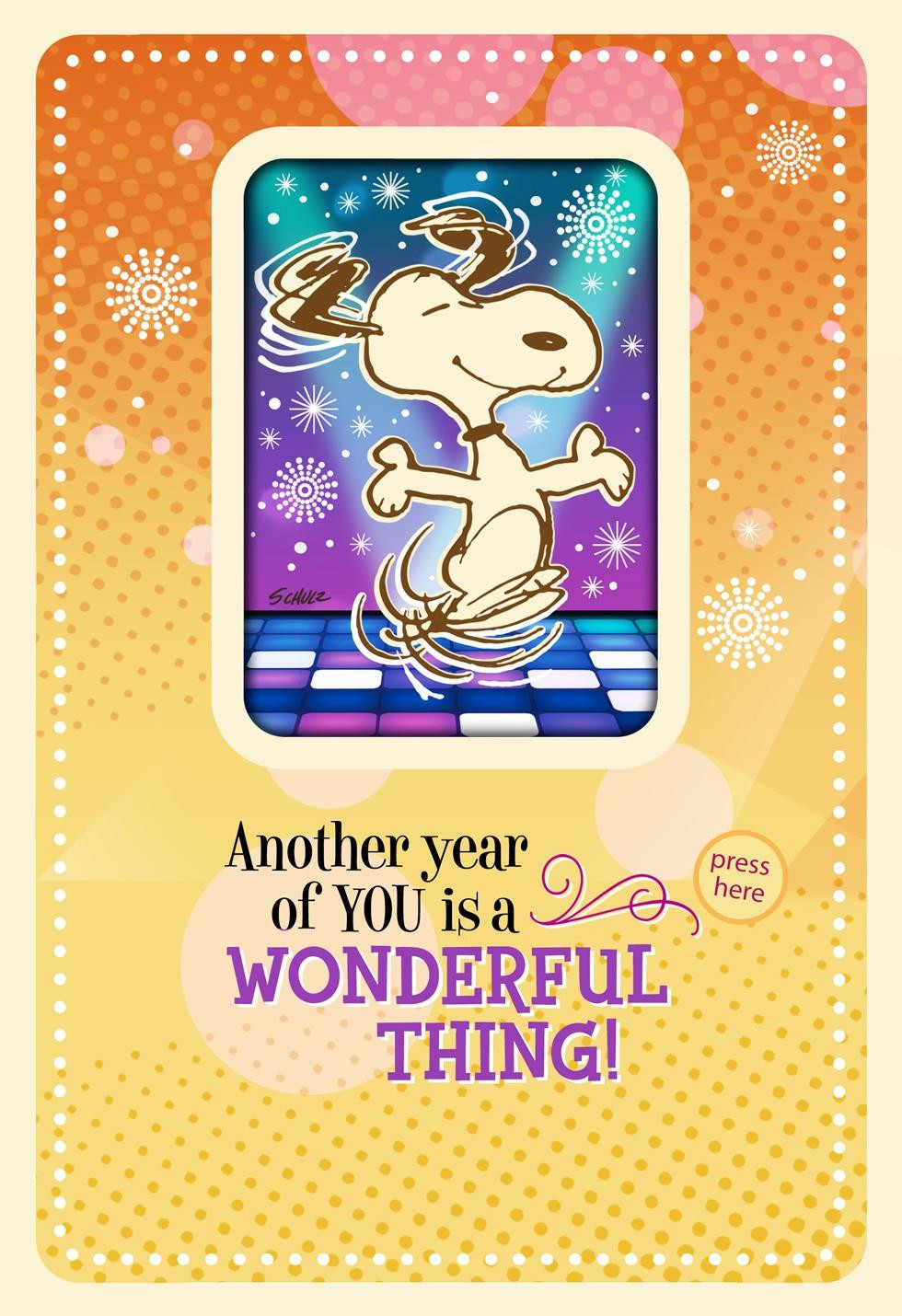Free Musical Birthday Cards
 Peanuts Snoopy Happy Dance Musical Birthday Card With