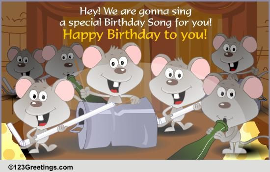 Free Musical Birthday Cards
 A Special Birthday Song Free Songs eCards Greeting Cards
