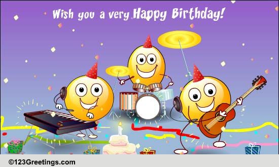 Free Musical Birthday Cards
 The Happy Song Free Songs eCards Greeting Cards