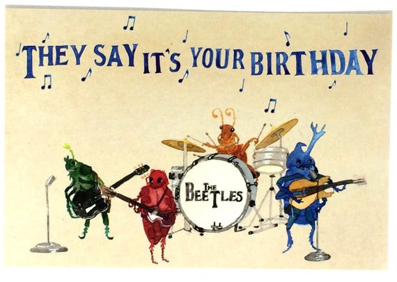 Free Musical Birthday Cards
 Beatles Happy Birthday Postcards Beetles Bday Musical Ol s