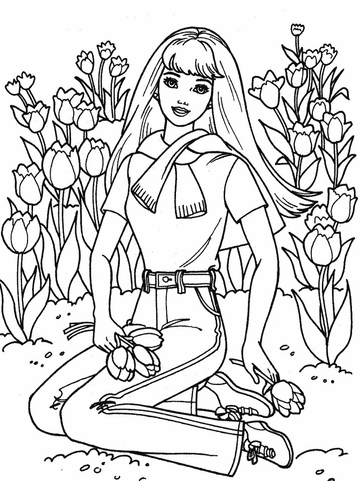 Free Printable Barbie Coloring Pages
 Free Printable Barbie Coloring Pages For Kids