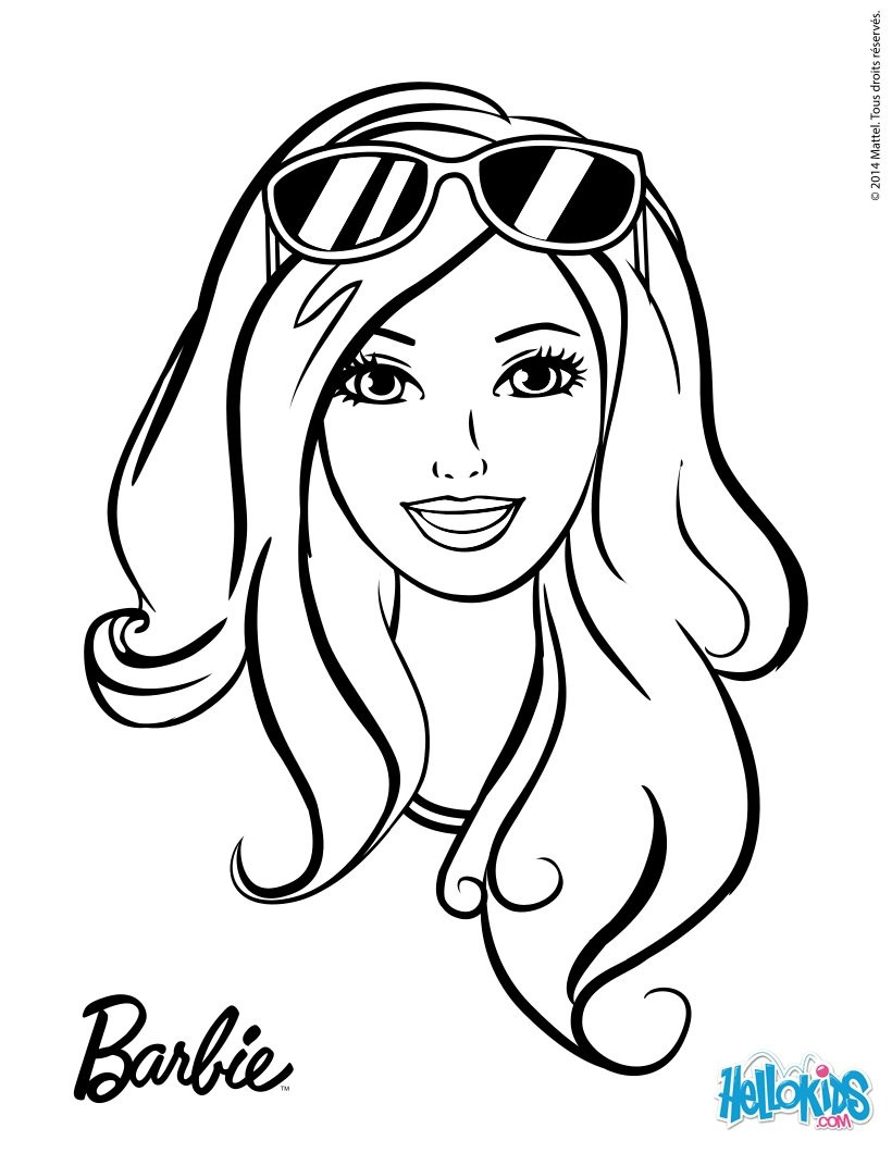 Free Printable Barbie Coloring Pages
 Barbie ready for the summer sun coloring pages Hellokids