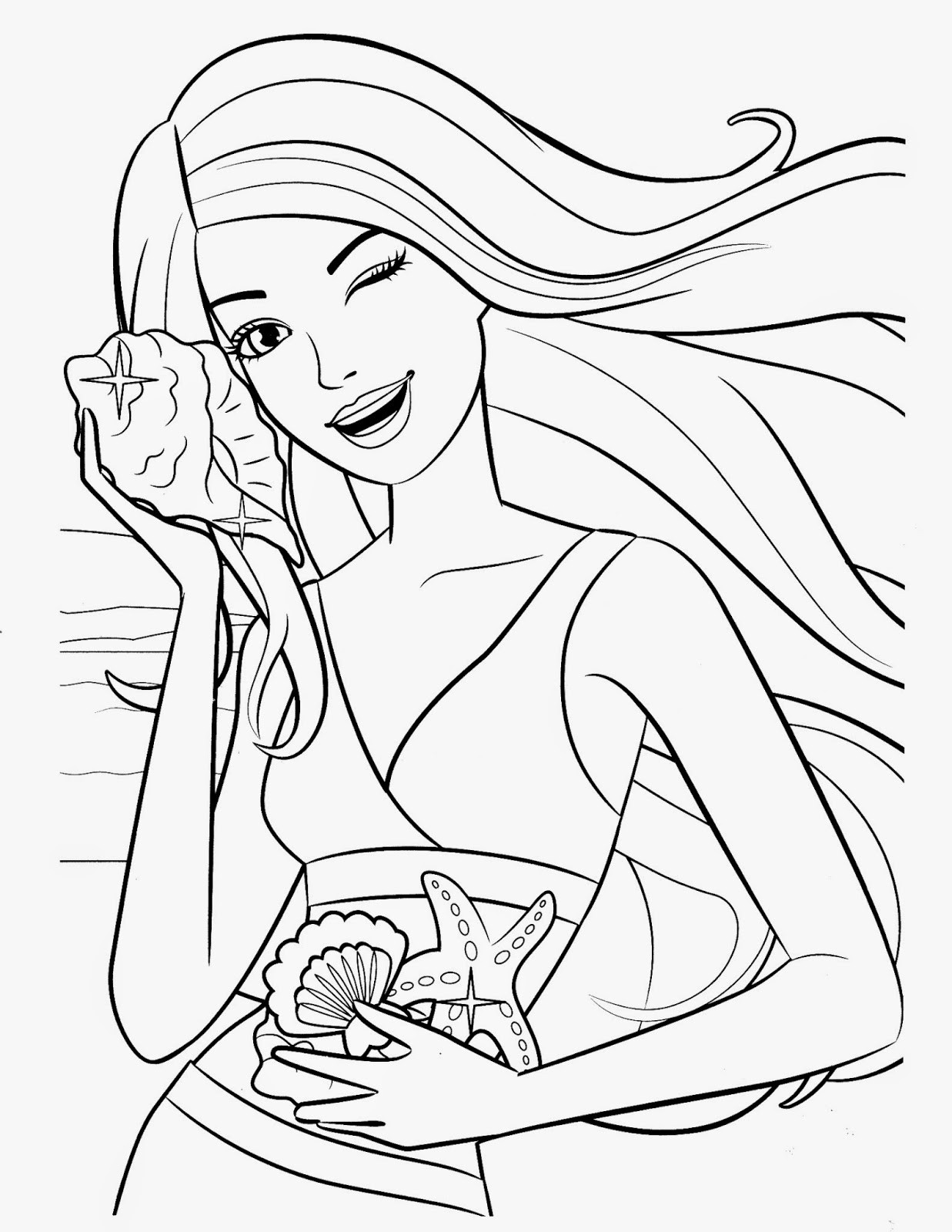 Free Printable Barbie Coloring Pages
 Coloring Pages Barbie Free Printable Coloring Pages