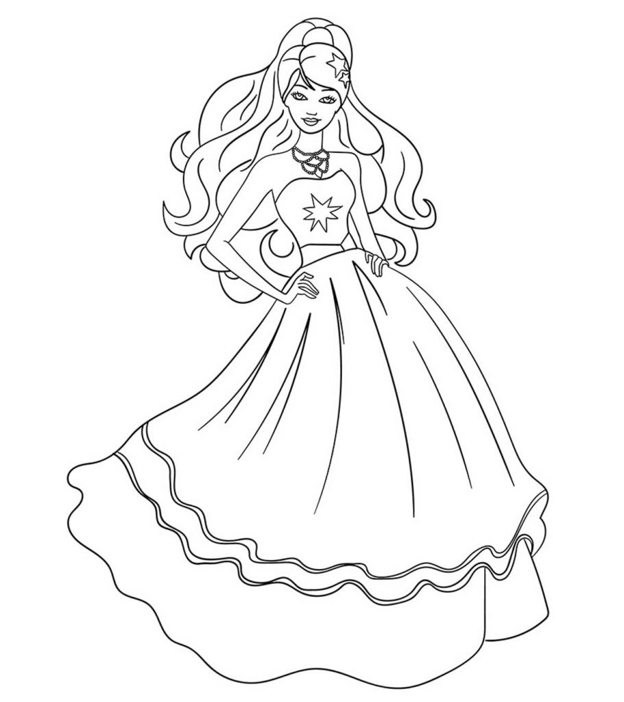 Free Printable Barbie Coloring Pages
 Top 50 Free Printable Barbie Coloring Pages line