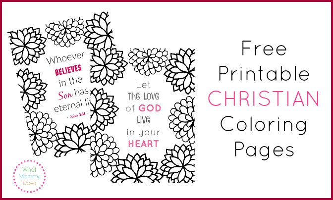 Free Printable Christian Coloring Pages
 Free Printable Christian Coloring Pages What Mommy Does