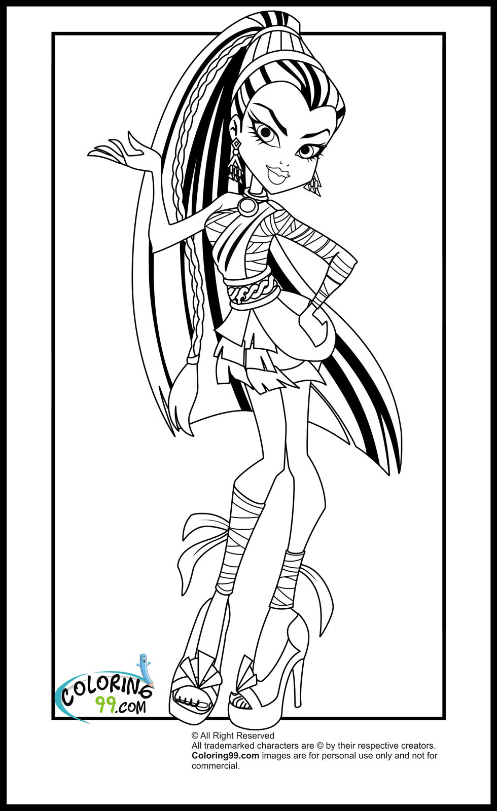 Free Printable Coloring Sheets
 Monster High Coloring Pages