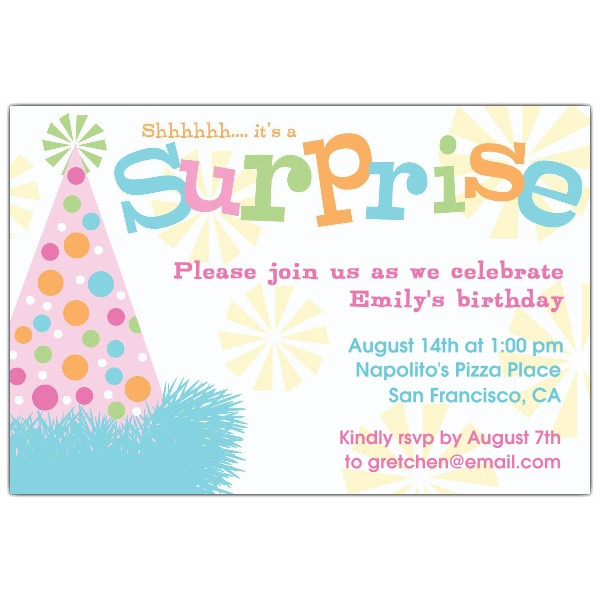 Free Printable Surprise Birthday Party Invitations
 Surprise Birthday Invitations Ideas – Bagvania FREE