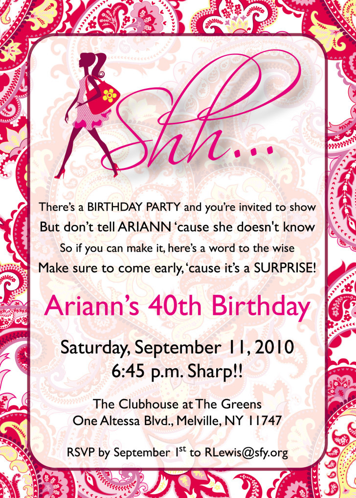 Free Printable Surprise Birthday Party Invitations
 Free Printable Surprise Birthday Invitations