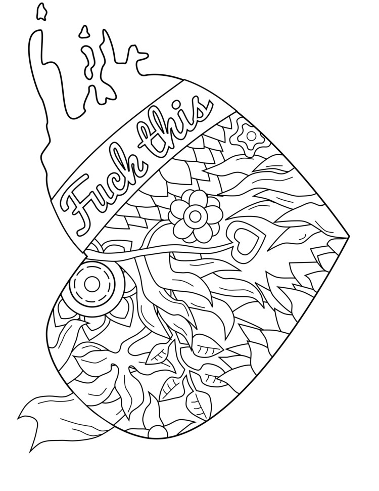 Free Printable Swear Word Coloring Pages
 swear word coloring page swearstressaway