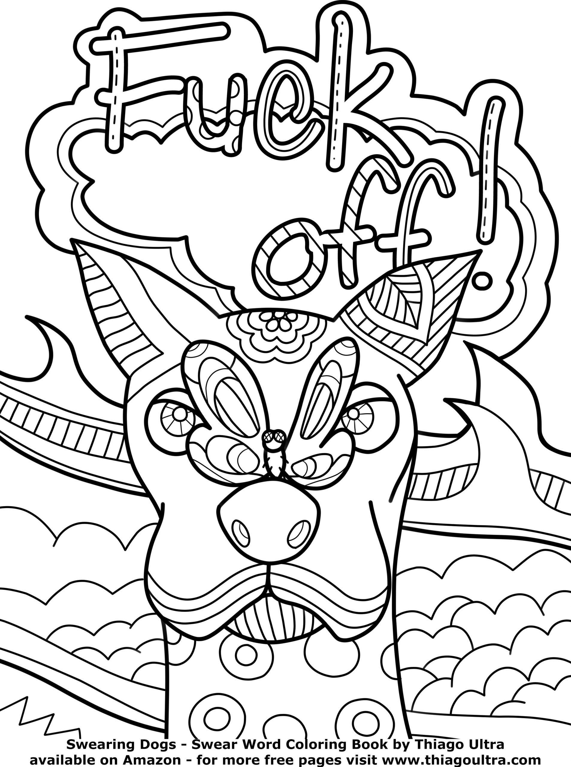 Free Printable Word Coloring Pages
 Swear Word Printable Adult Coloring Pages Sketch Coloring Page