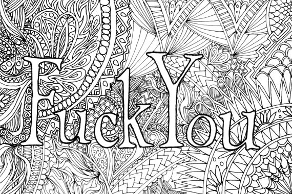 Free Printable Word Coloring Pages
 Adult Coloring Book Swear Words Adult Humor Coloring Pages