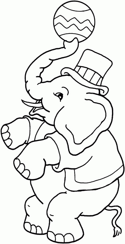 Free Toddler Coloring Pages
 Circus coloring pages Circus elephant boy