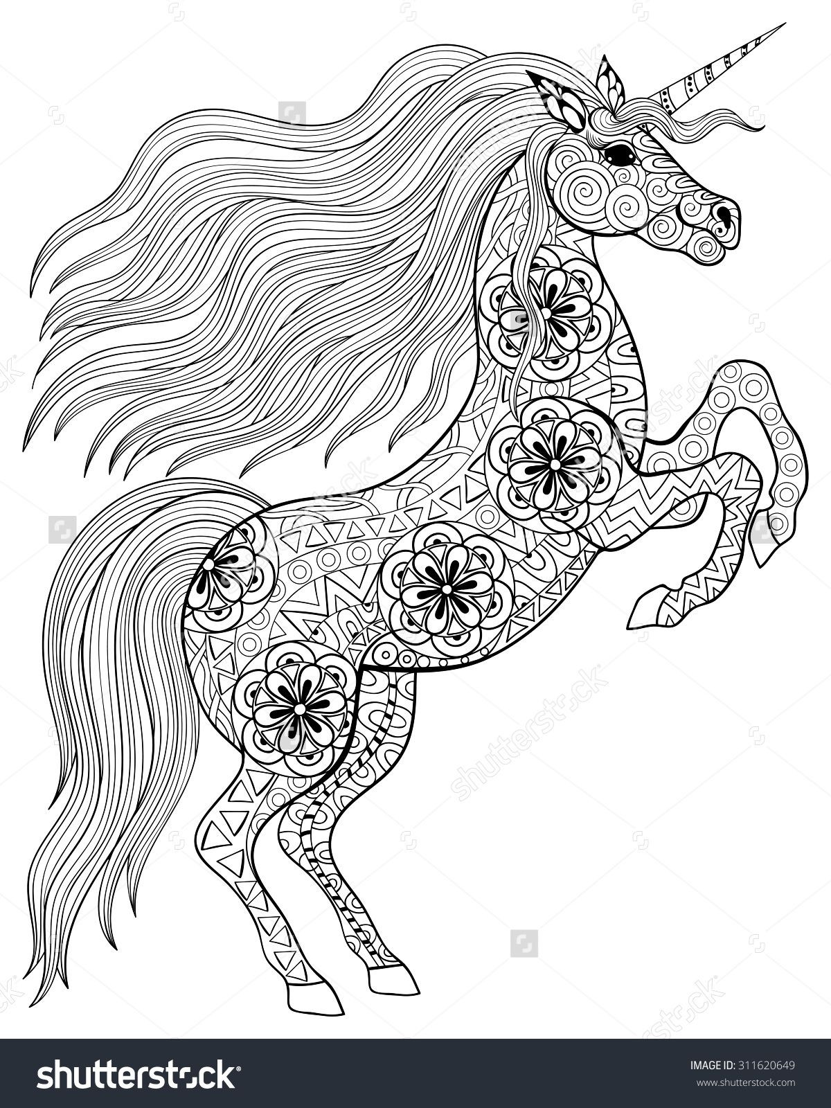 Free Unicorn Coloring Pages For Adults
 Pin by Ulrica Flodin on 1A d z Animals