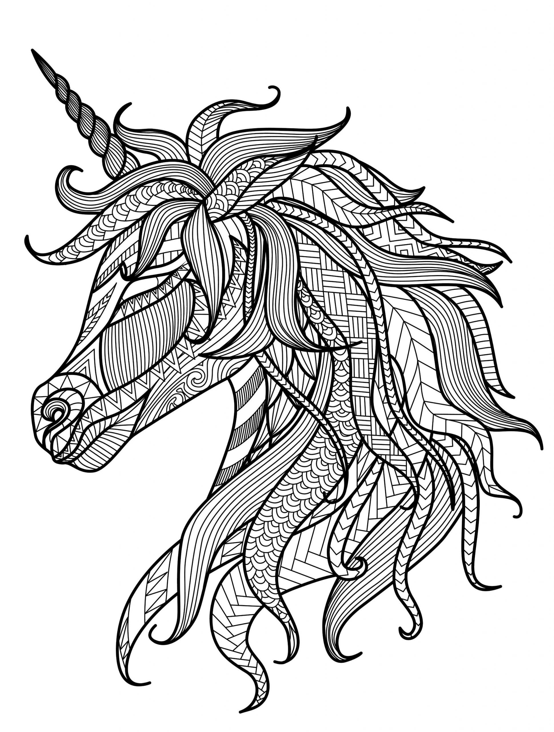 Free Unicorn Coloring Pages For Adults
 20 Gorgeous Free Printable Adult Coloring Pages Page 5