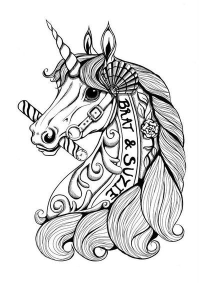 Free Unicorn Coloring Pages For Adults
 Unicorn