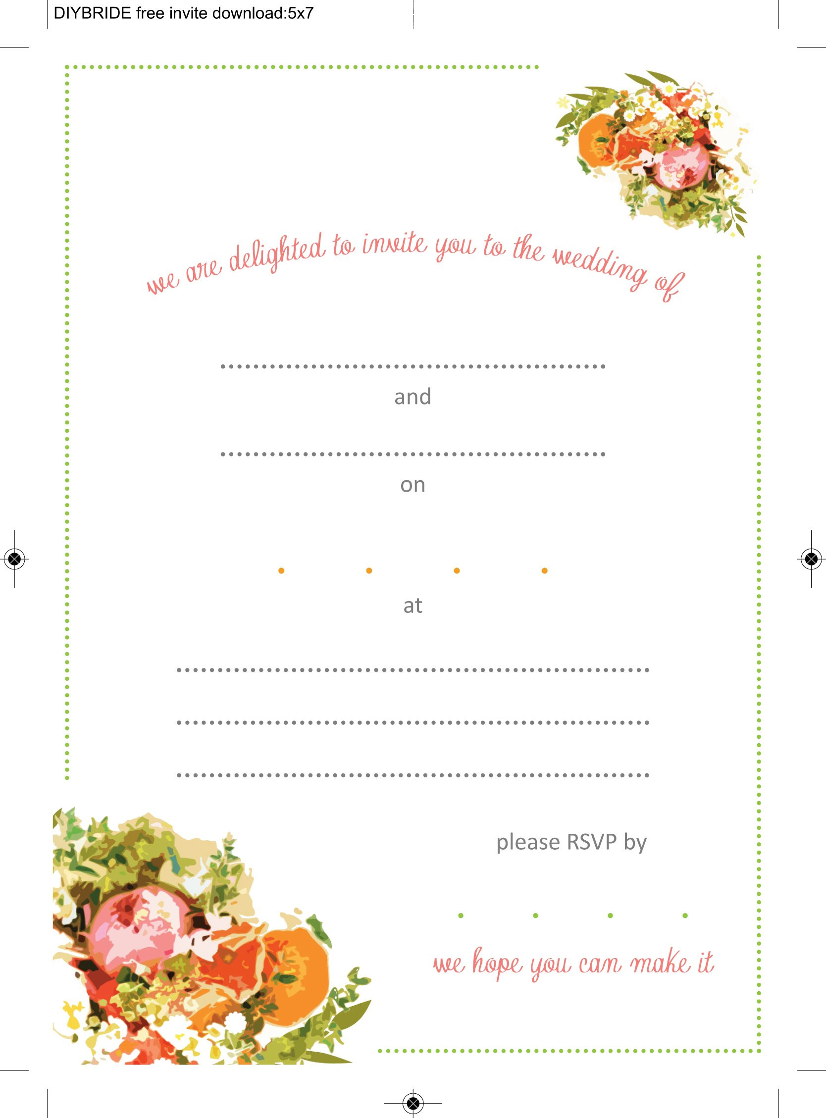 Free Wedding Invite Templates
 Wedding Invitation Templates That Are Cute And Easy to