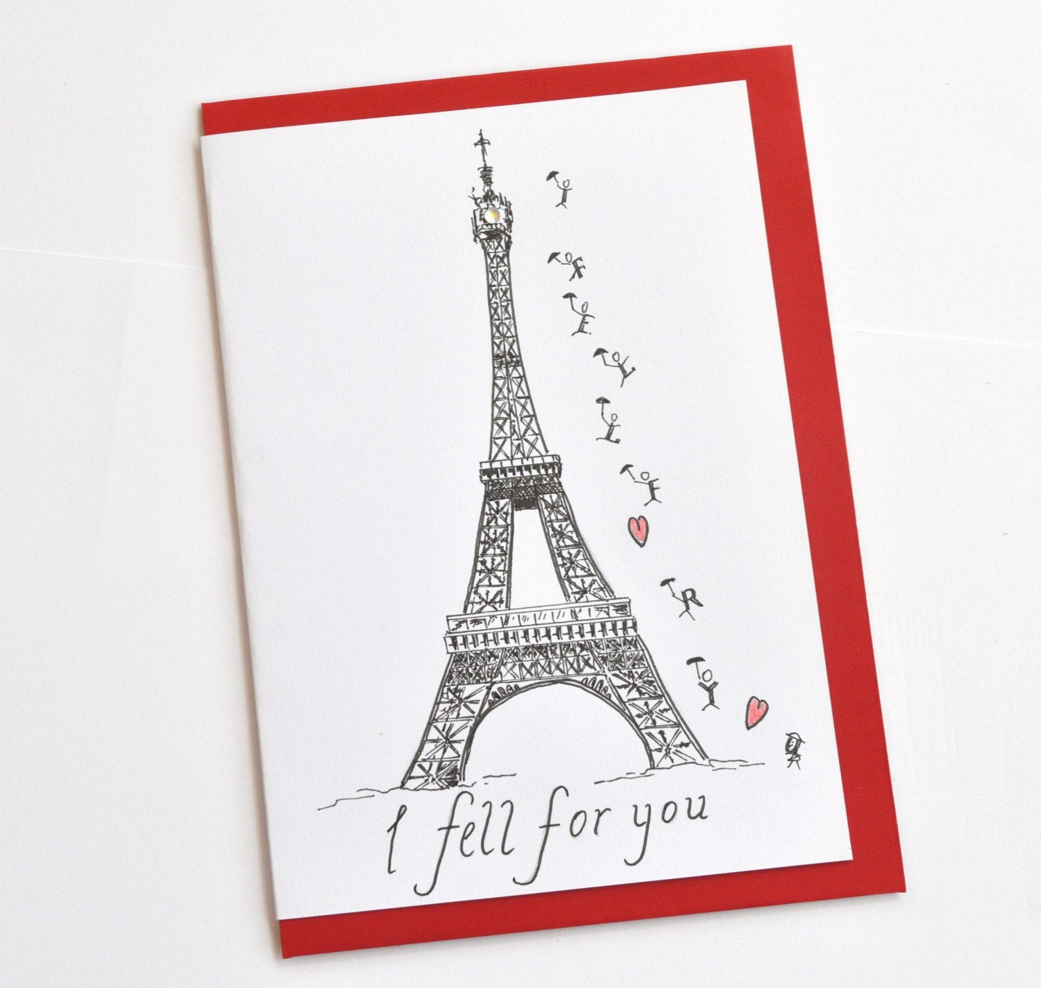 French Birthday Cards
 French Valentine Paris Greeting Card Eiffel Tower Love