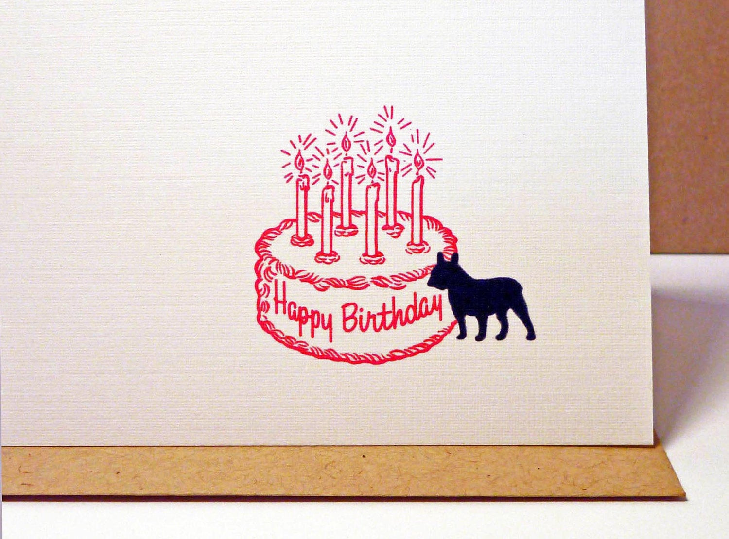 French Birthday Cards
 Items similar to French Bulldog birthday card dog