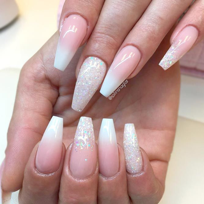French Ombre Nails With Glitter
 Ombre Glitter Nails Designs To Make Your Look Shiny